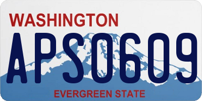 WA license plate APS0609