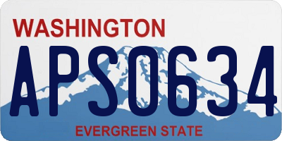WA license plate APS0634