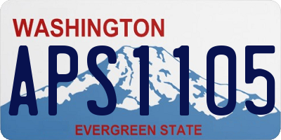WA license plate APS1105