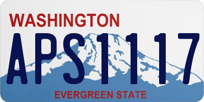 WA license plate APS1117