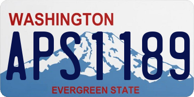 WA license plate APS1189