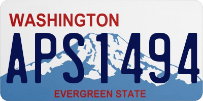 WA license plate APS1494