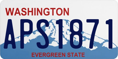 WA license plate APS1871