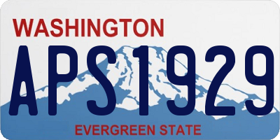 WA license plate APS1929
