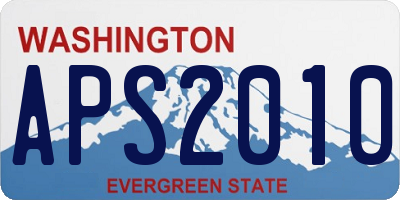 WA license plate APS2010