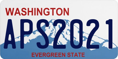 WA license plate APS2021