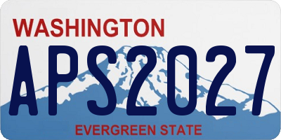 WA license plate APS2027