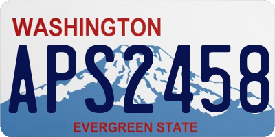 WA license plate APS2458