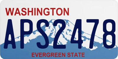 WA license plate APS2478