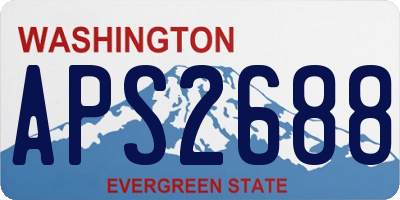 WA license plate APS2688