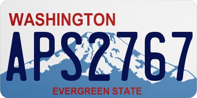 WA license plate APS2767