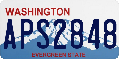 WA license plate APS2848
