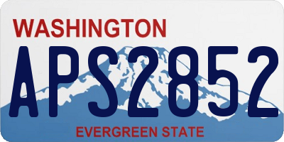 WA license plate APS2852