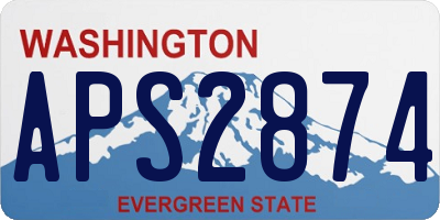 WA license plate APS2874
