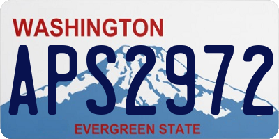 WA license plate APS2972