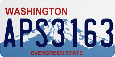 WA license plate APS3163