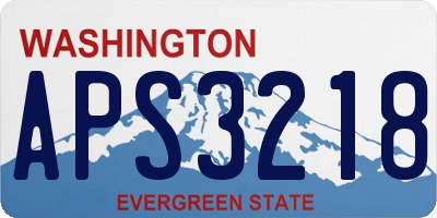 WA license plate APS3218