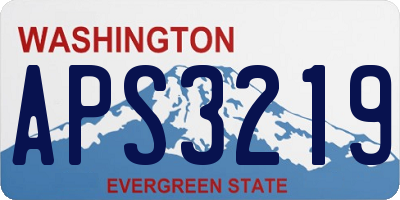 WA license plate APS3219