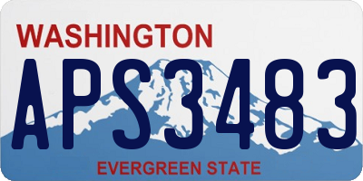 WA license plate APS3483
