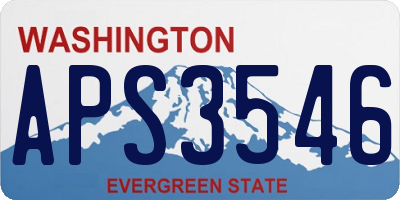 WA license plate APS3546