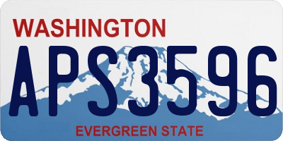 WA license plate APS3596