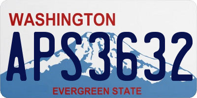 WA license plate APS3632
