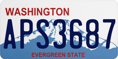 WA license plate APS3687
