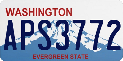 WA license plate APS3772