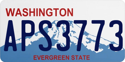 WA license plate APS3773