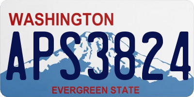 WA license plate APS3824