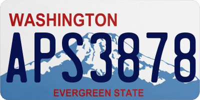 WA license plate APS3878