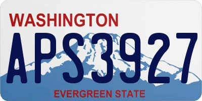 WA license plate APS3927