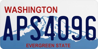 WA license plate APS4096