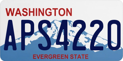 WA license plate APS4220
