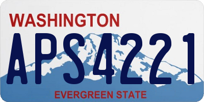 WA license plate APS4221
