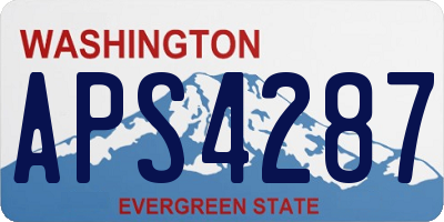 WA license plate APS4287