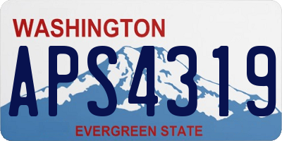 WA license plate APS4319