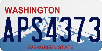 WA license plate APS4373