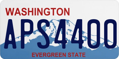 WA license plate APS4400