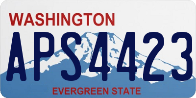 WA license plate APS4423