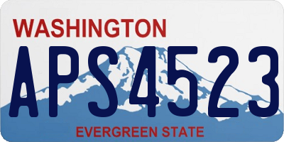 WA license plate APS4523
