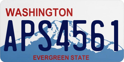 WA license plate APS4561
