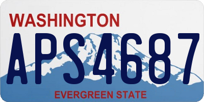 WA license plate APS4687