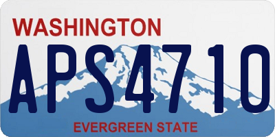 WA license plate APS4710