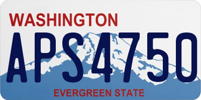 WA license plate APS4750