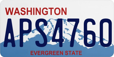 WA license plate APS4760