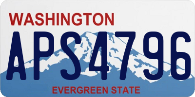 WA license plate APS4796