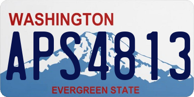 WA license plate APS4813