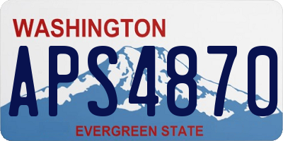 WA license plate APS4870