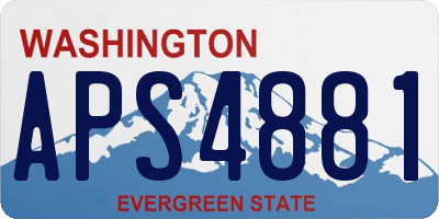 WA license plate APS4881